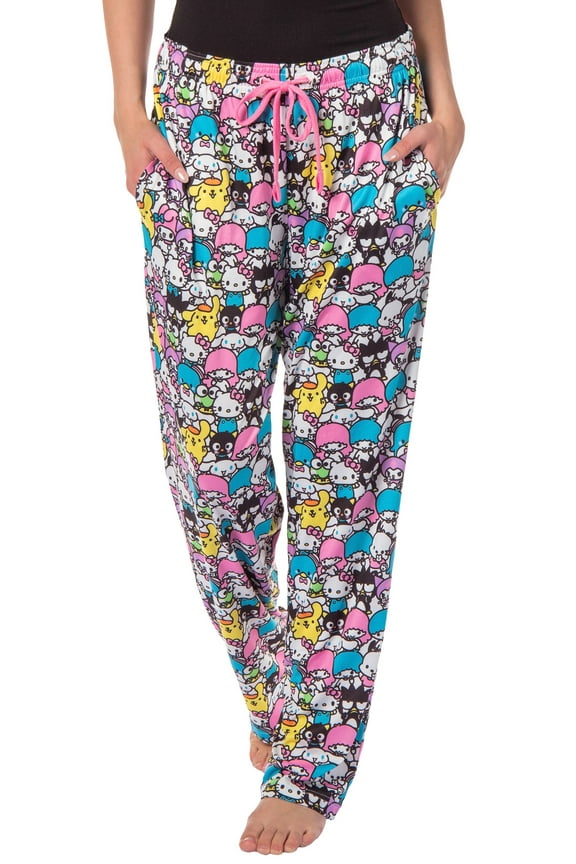 Hello Kitty And Friends Women's Chibi Character AOP Lounge Pajama Pants