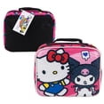 thumbnail image 1 of Hello Kitty And Kuromi Rectangular Lunch Bag - 9.5" - Sequin Pink And Black, 1 of 1