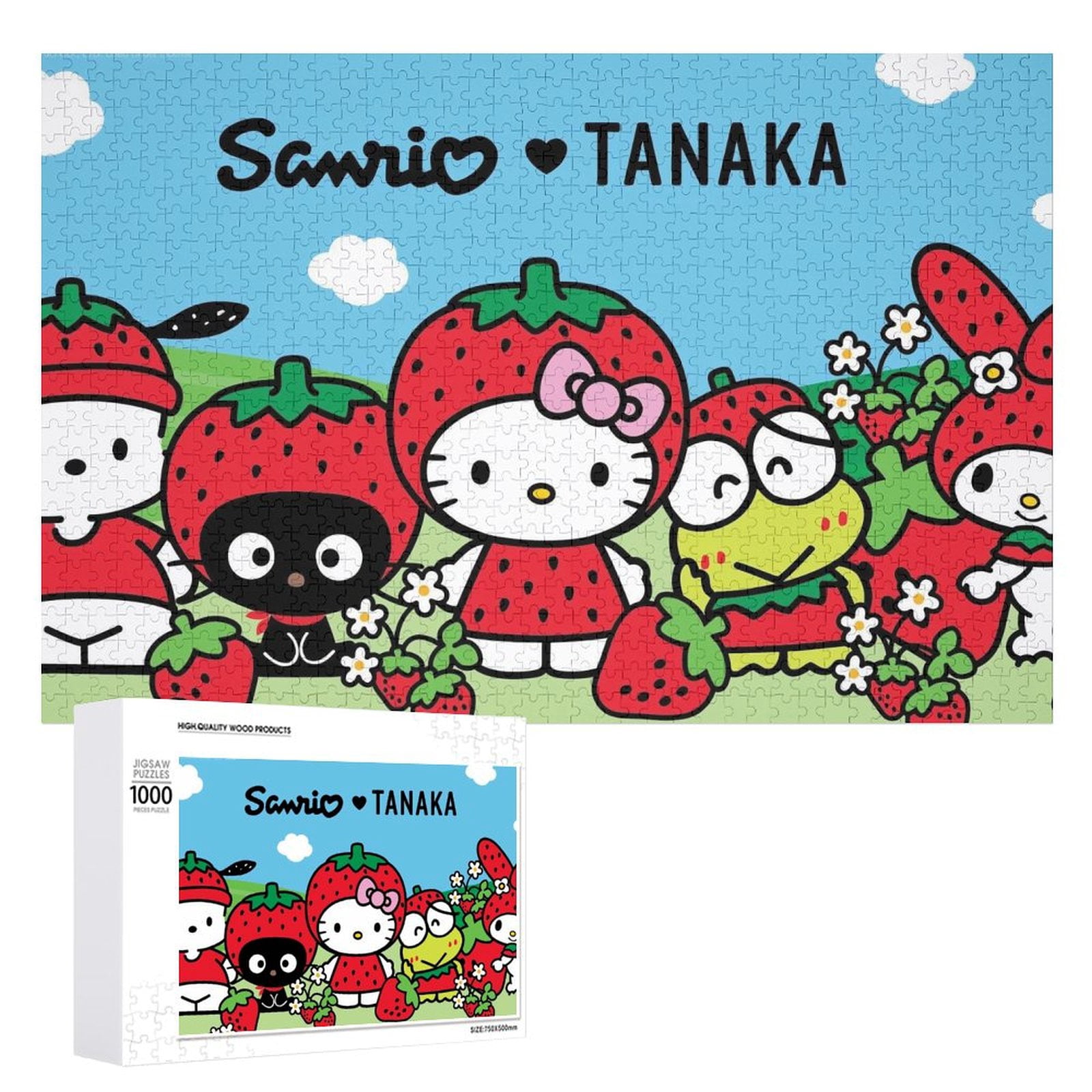 Hello Kitty And Strawberry Friends Puzzles- 1000 Piece Jigsaw Puzzle ...