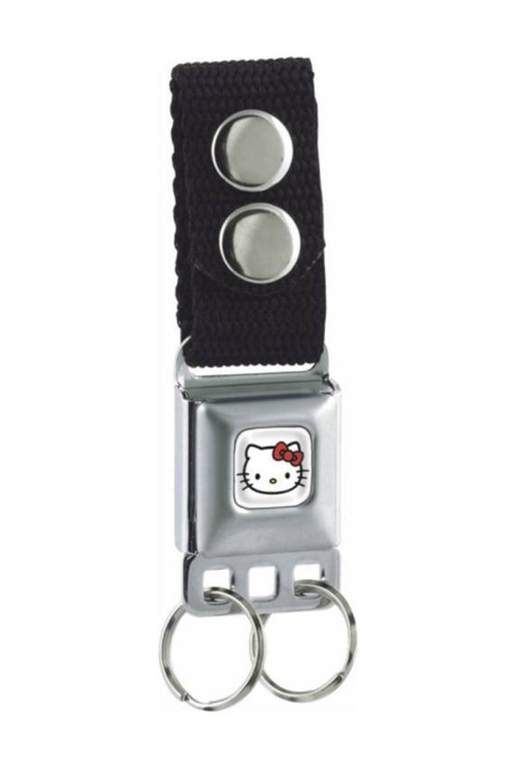 Buckle-Down Keychain - Hello Kitty Face Full Color White Accessory