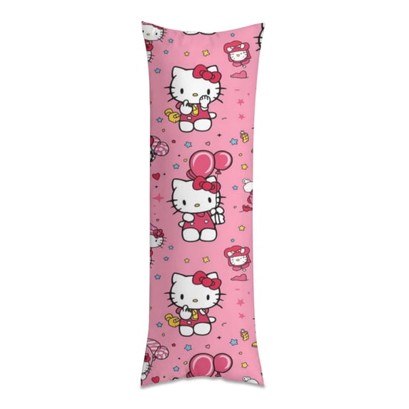 Hello Kitty Anime Body Pillow Cover Ultra Soft Microfiber Pillowcases with Hidden Zipper Closure 20x54inch