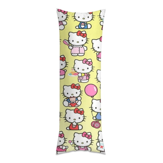 Hello Kitty Anime Body Pillow Cover Ultra Soft Microfiber Pillowcases with Hidden Zipper Closure 20x60inch