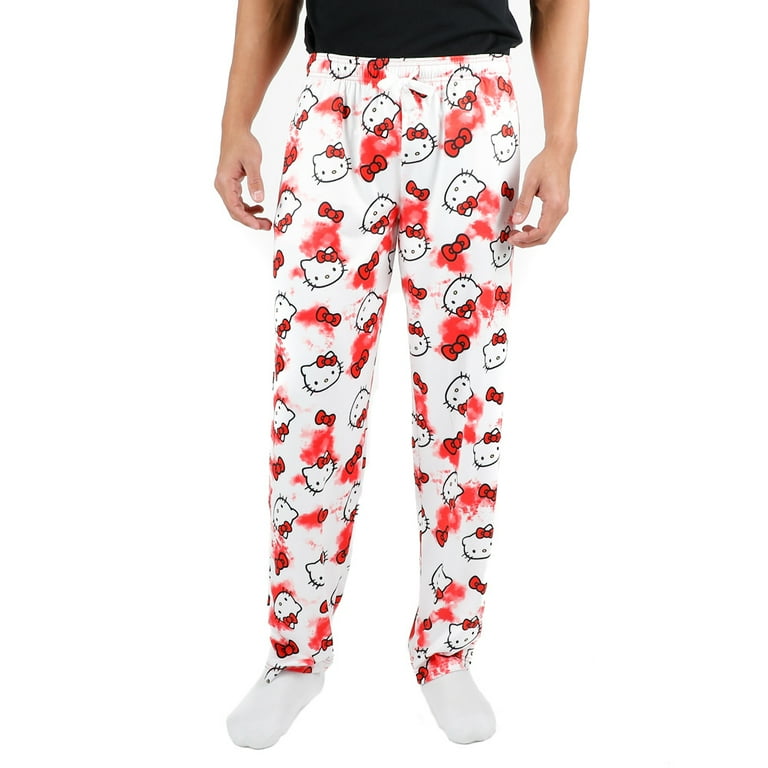 Hello Kitty Anime Cartoon All Over Print Women s White Sleep