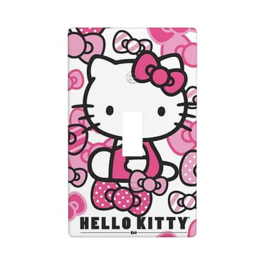 Hello Kitty Anime Light Switch Cover Plates, Single Lever Wall Plate, 1 Gang Decorative Light Switch Cover