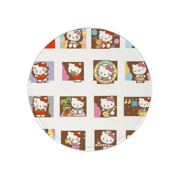 Hello Kitty Anime Mouse Pad, Gaming Mouse Pad Anti-Slip Rubber Base, Laptop Mouse Pad, Office Desktop Mouse Pad 8x8 Inch