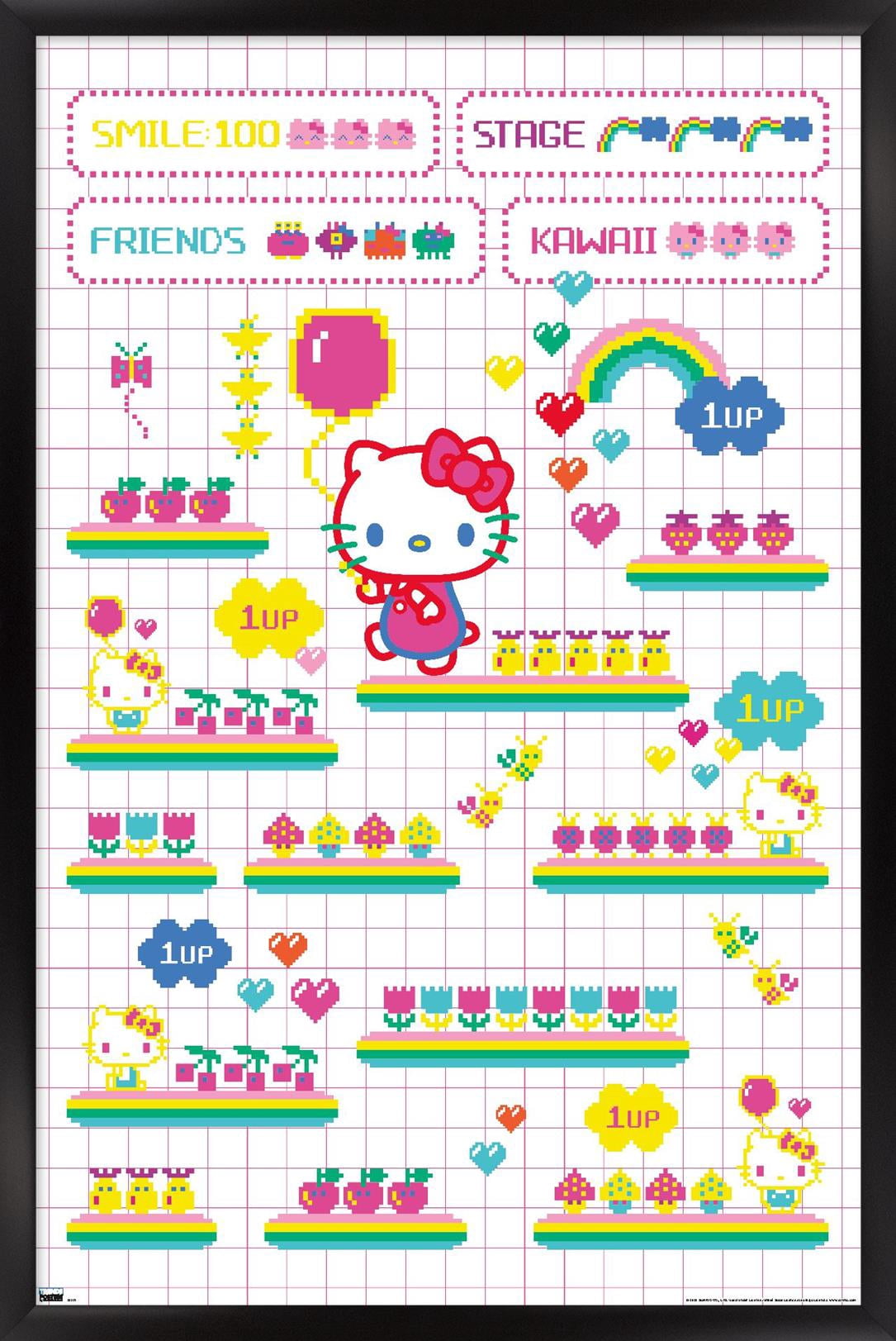 Hello Kitty - Arcade Wall Poster, 22.375" x 34" Framed