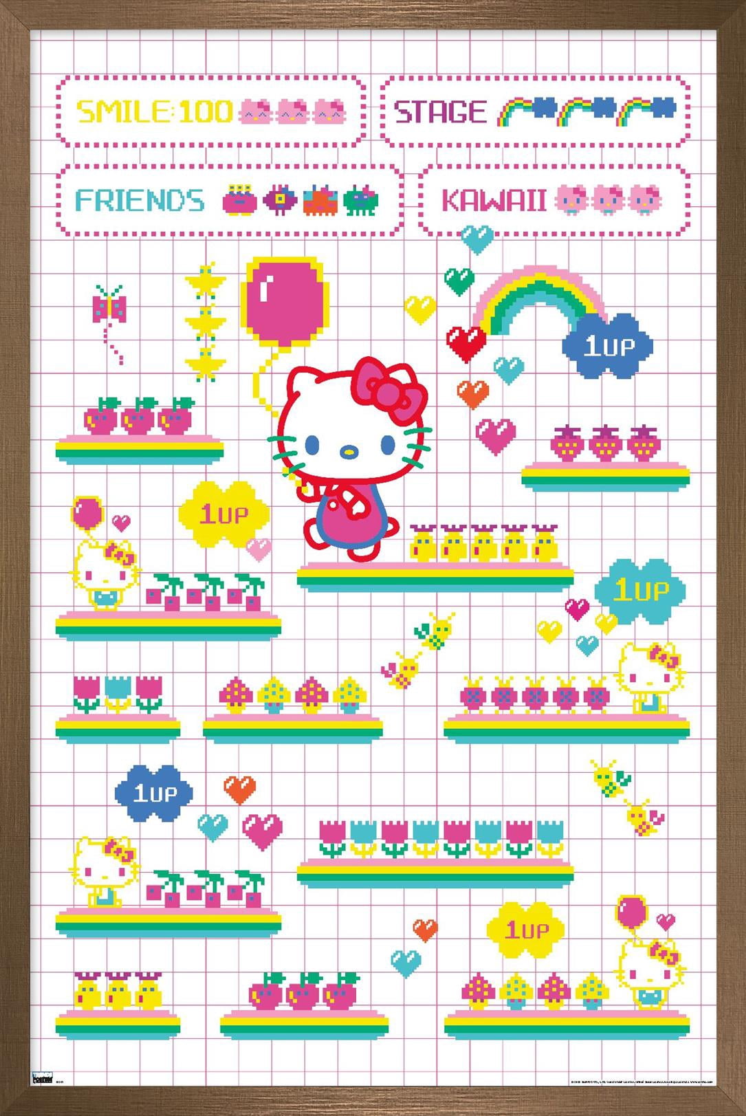 Hello Kitty - Arcade Wall Poster, 22.375" x 34" Framed