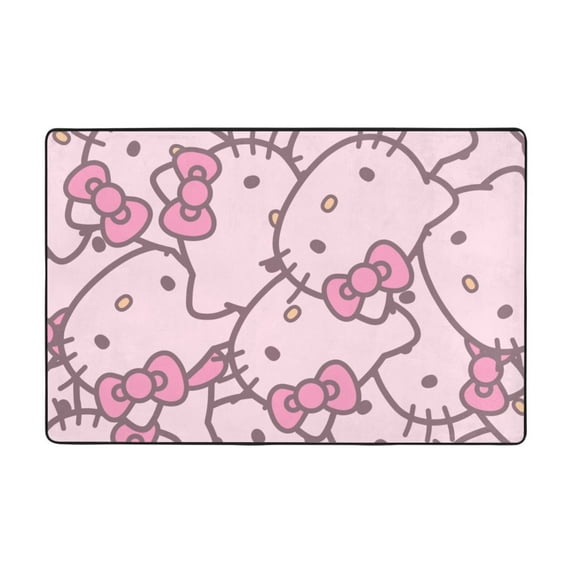 Hello Kitty Area Rug, Washable Rug Large Soft Non-Slip Carpet Indoor Floor Stain Resistant Carpets for Living Room Bedroom Dining Room Home Office 36"x24"