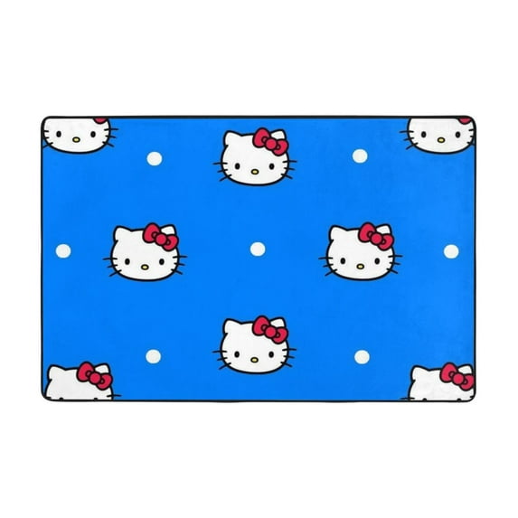 Hello Kitty Area Rugs, Large Carpet, Washable Rug Mat, Flannel Non-Slip Rugs For Bedroom Living Dining Dorm Room Entryway, Home Decor 36"X24"