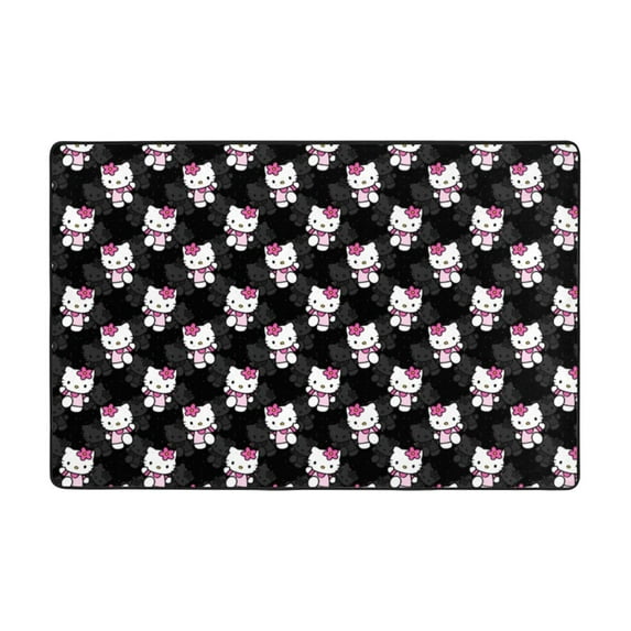 Hello Kitty Area Rugs, Large Carpet, Washable Rug Mat, Flannel Non-Slip Rugs For Bedroom Living Dining Dorm Room Entryway, Home Decor 36"X24"