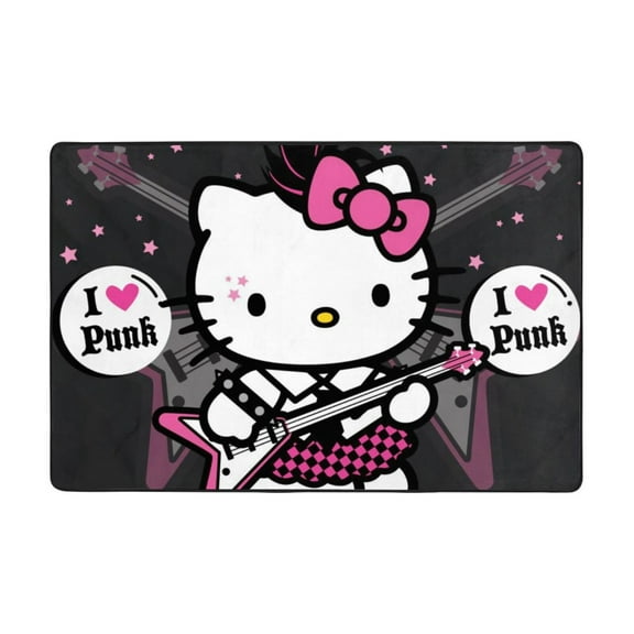 Hello Kitty Area Rugs, Large Carpet, Washable Rug Mat, Flannel Non-Slip Rugs For Bedroom Living Dining Dorm Room Entryway, Home Decor 36"X24"
