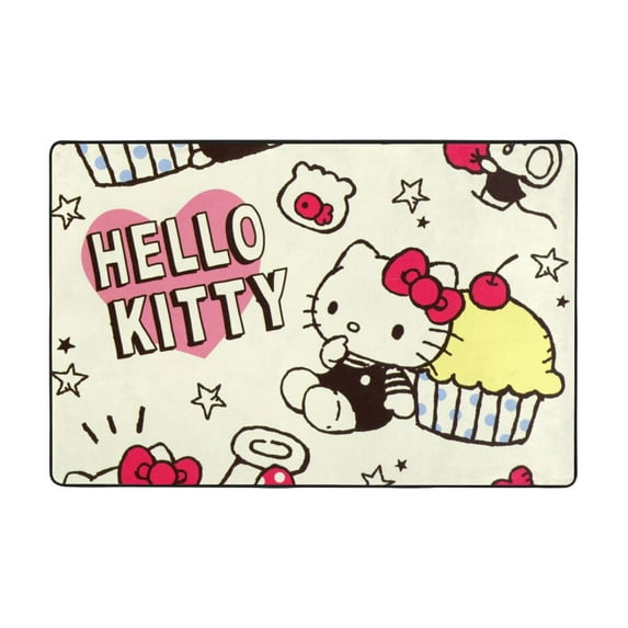 Hello Kitty Area Rugs, Large Carpet, Washable Rug Mat, Flannel Non-Slip Rugs For Bedroom Living Dining Dorm Room Entryway, Home Decor 36"X24"