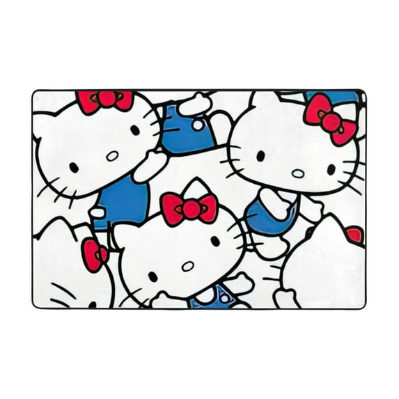 Hello Kitty Area Rugs, Large Carpet, Washable Rug Mat, Flannel Non-Slip Rugs For Bedroom Living Dining Dorm Room Entryway, Home Decor 72"X48"