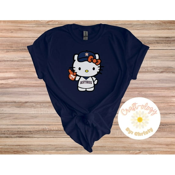 Hello Kitty Astros T-shirt, Baseball Mom, Houston Shirt,Charcoal color,size 3XL