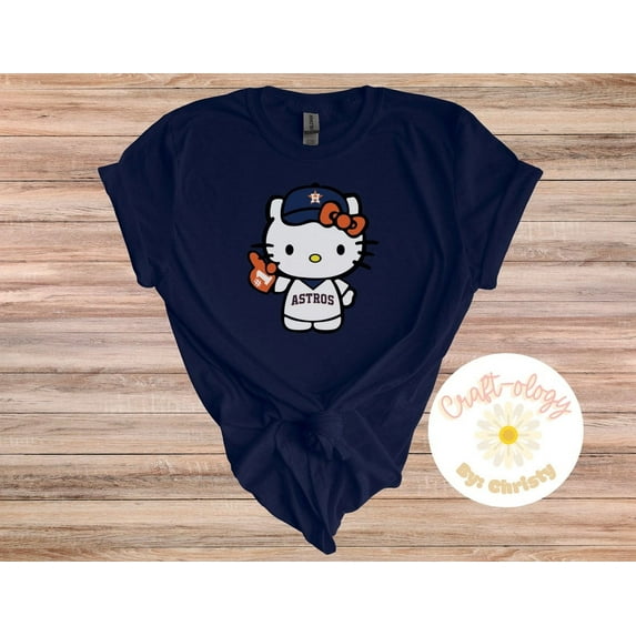 Hello Kitty Astros T-shirt, Baseball Mom, Houston Shirt,Light Blue color,size 5XL