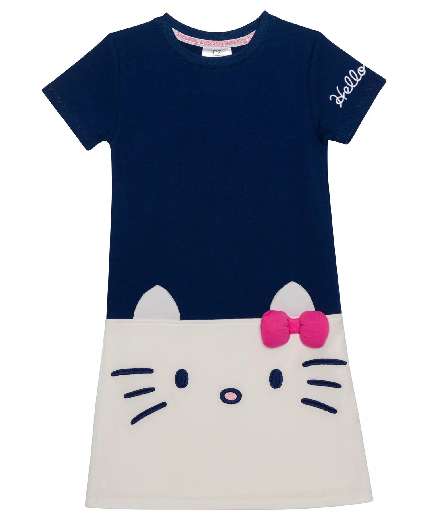 Hello Kitty BLUE Toddler Girls Short Sleeve Shift Dress, US 2T