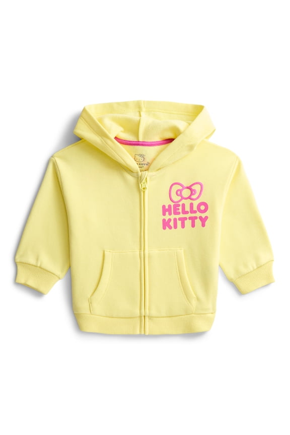 Baby Girls' Full Zip Graphic Hoodie, Sizes 0/3M-6/9M