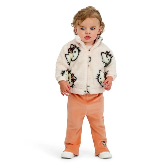 Hello Kitty Baby Girl 3 Piece Jacket Set, Sizes 0-24 Months