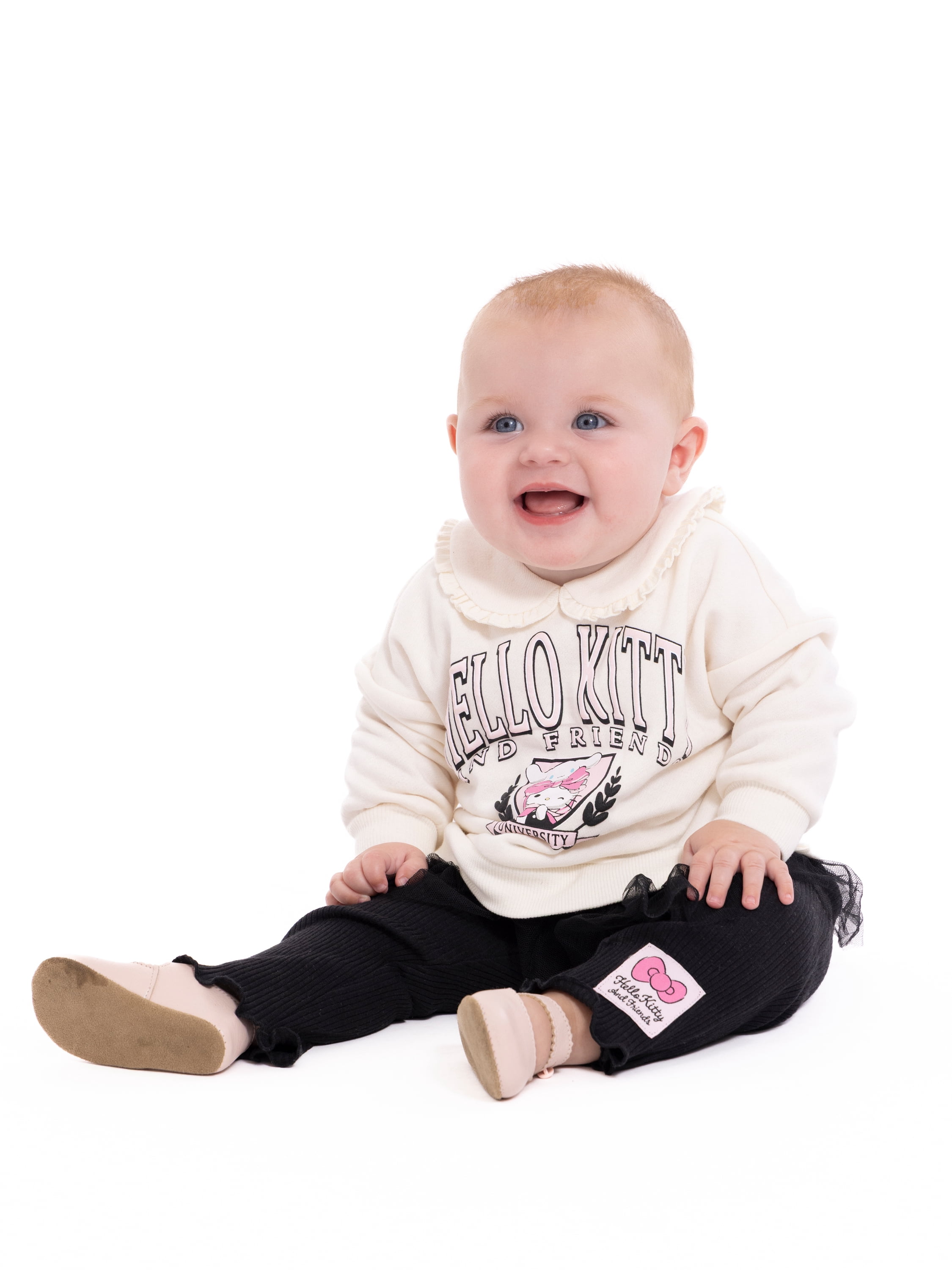 Hello Kitty Baby Girls Long Sleeve Collared Tunic and Leggings Set, 2-Piece, Sizes 0/3M-24M