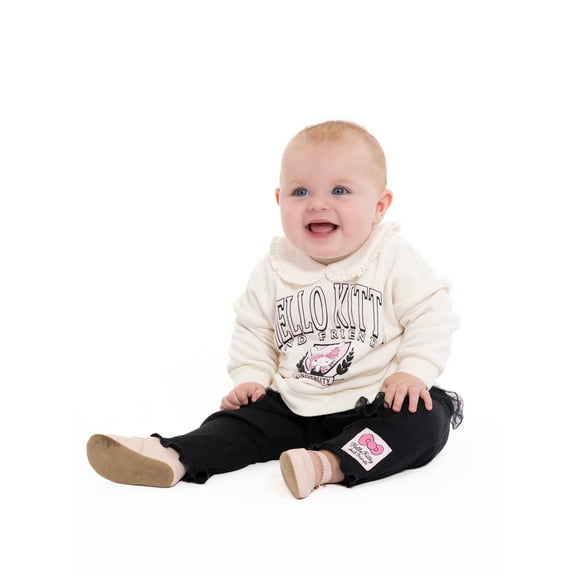 Hello Kitty Baby Girls Long Sleeve Collared Tunic and Leggings Set, 2-Piece, Sizes 0/3M-24M