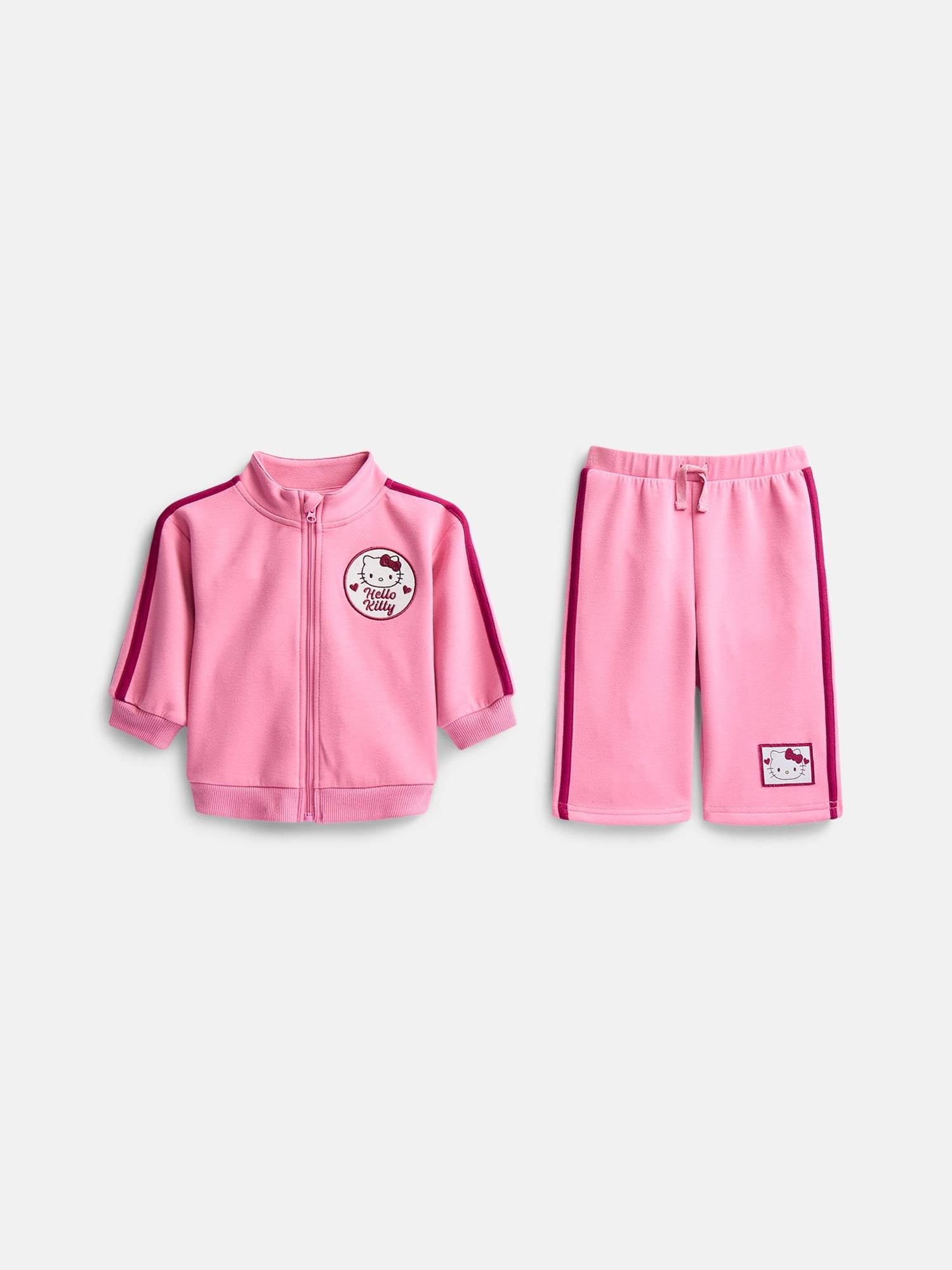 Hello Kitty Baby Girls Baby Girls Full Zip Tracksuit, 2-Piece, Sizes 0/3M-24M