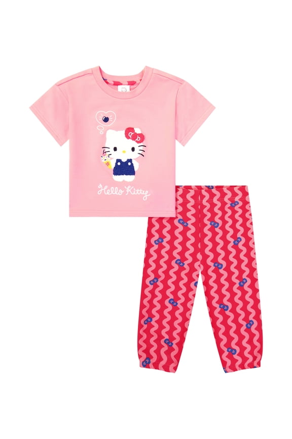 Baby Girl Viscose French Terry Pant Set, Sizes 0-24 Months