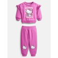 thumbnail image 1 of Hello Kitty Baby Girls Fleece Sweatshirt and Pants Set, 2 Piece, Sizes 0/3M-24M, 1 of 3