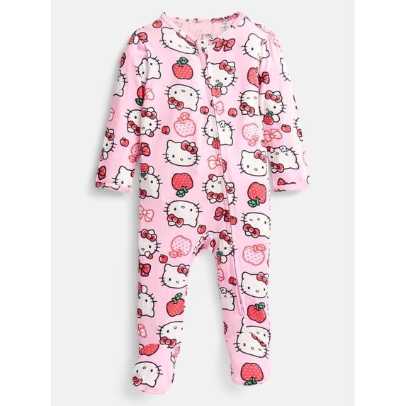 Hello Kitty Baby Girls Baby Boys Sleep & Play Footed Pajamas, One Piece, Sizes NB-6/9M