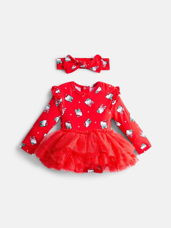 Baby Girls' Tutu Bodysuit Dress and Headband Set, 2-Piece, Sizes NB-24M