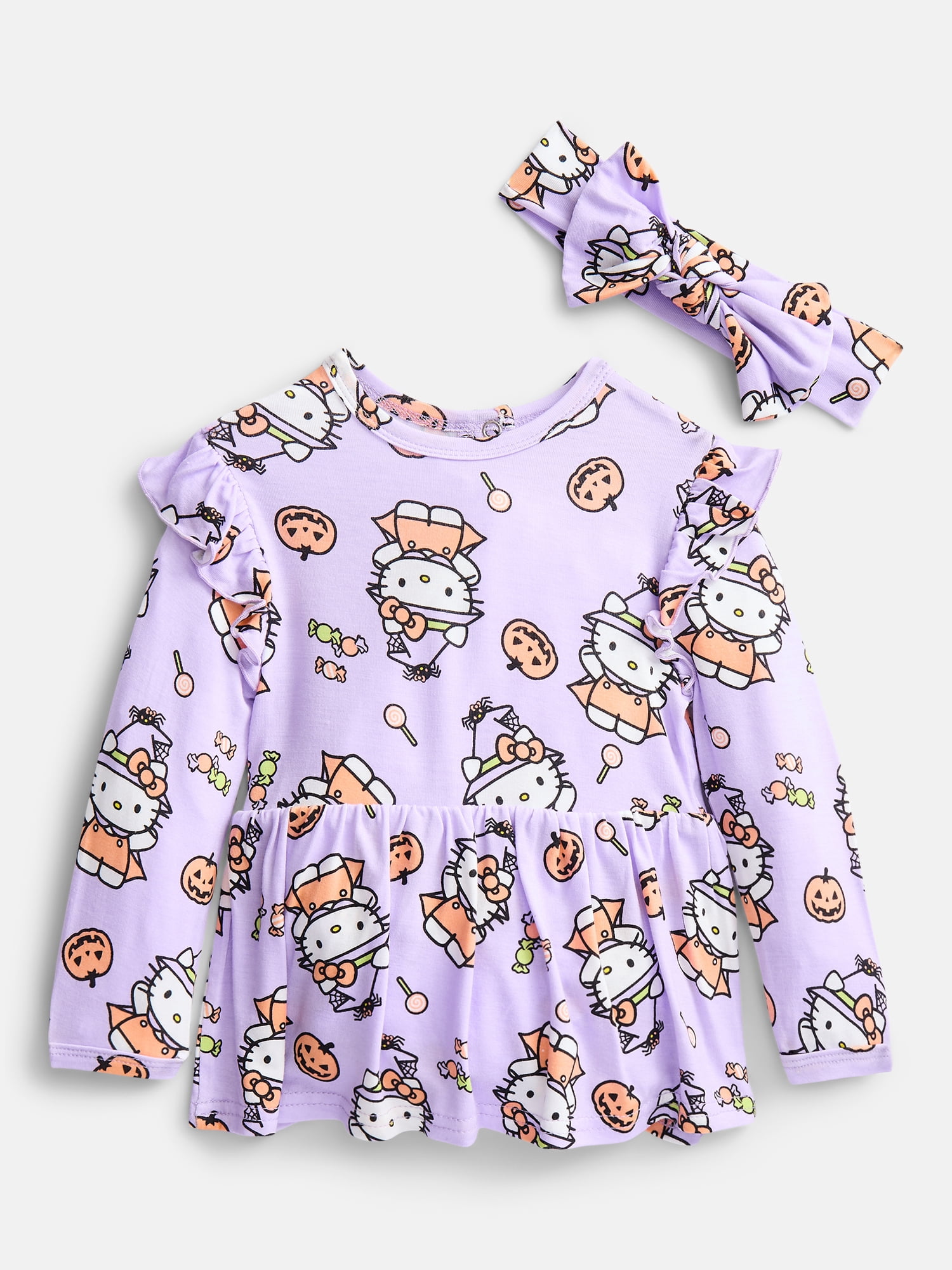 Hello Kitty Baby Girls' Halloween Dress and Headband Set, 2-Piece, Sizes NB-24M