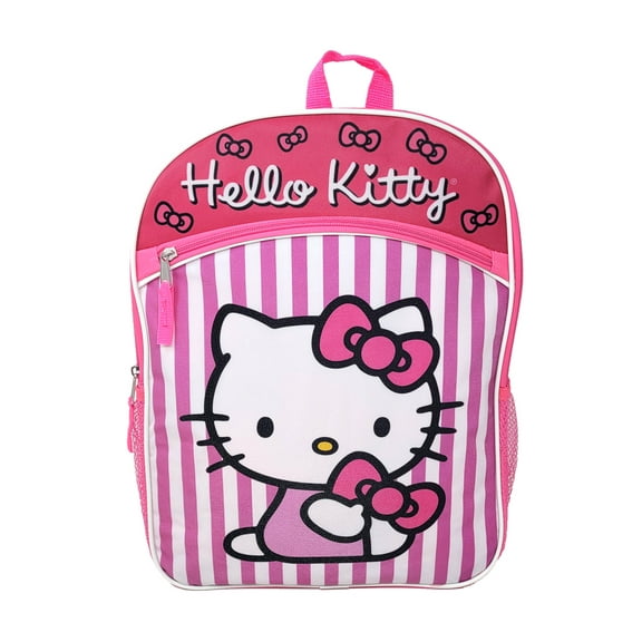 Hello Kitty Backpack 16" Sanrio Front Zipper Pocket Pink GIrls Kids