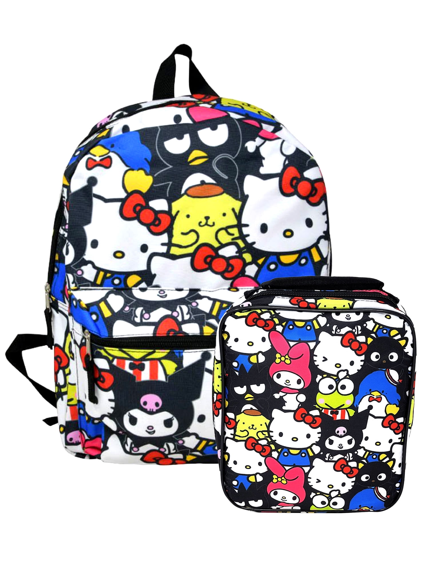 Hello Kitty Backpack 16" Sanrio Keroppi & Insulated Lunch Bag School