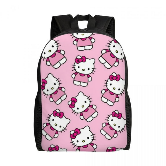 Hello Kitty Backpack Printed Travel Backpack For Daily Work Sports Backpack Travel Bag 17 inch