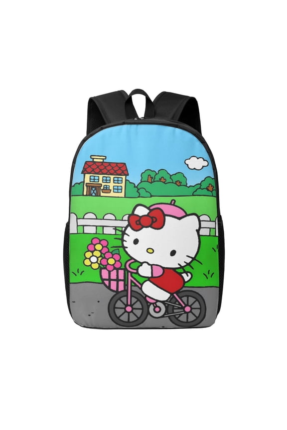 Hello Kitty Backpack Shoulder Bag For Men Women With Adjustable Padded Straps Daypack School College Travel Computer Casual Bookbag Unisex Laptop Lightweight Large Capacity Satchel Knapsack