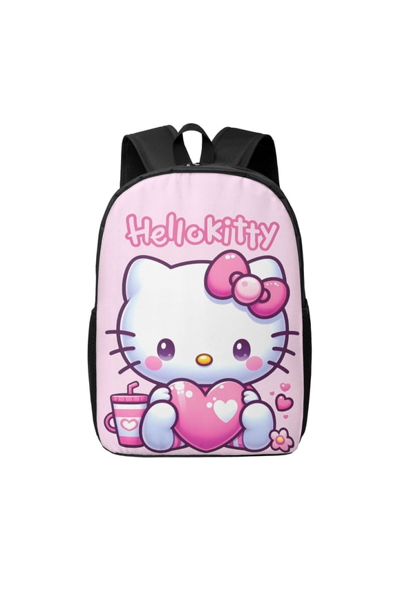 Hello Kitty Backpack Shoulder Bag For Men Women With Adjustable Padded Straps Daypack School College Travel Computer Casual Bookbag Unisex Laptop Lightweight Large Capacity Satchel Knapsack