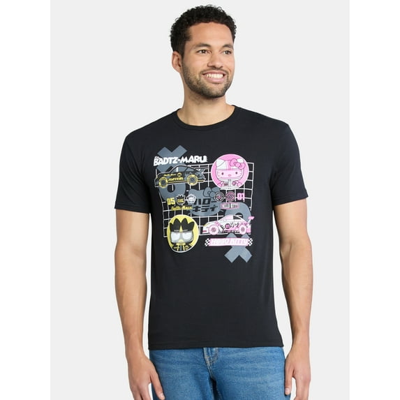 Hello Kitty Badtz-Maru Men's & Big Men's Graphic Tee Shirt, Sizes S-3XL