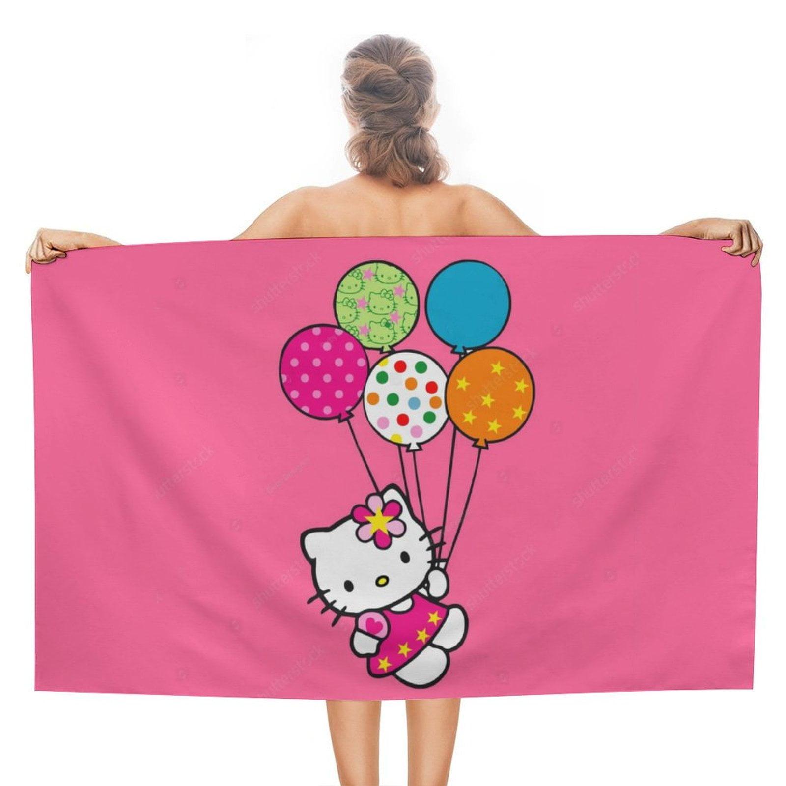 Hello Kitty Balloon Beach Towel Set - Bundle with 31x51 Hello Kitty ...