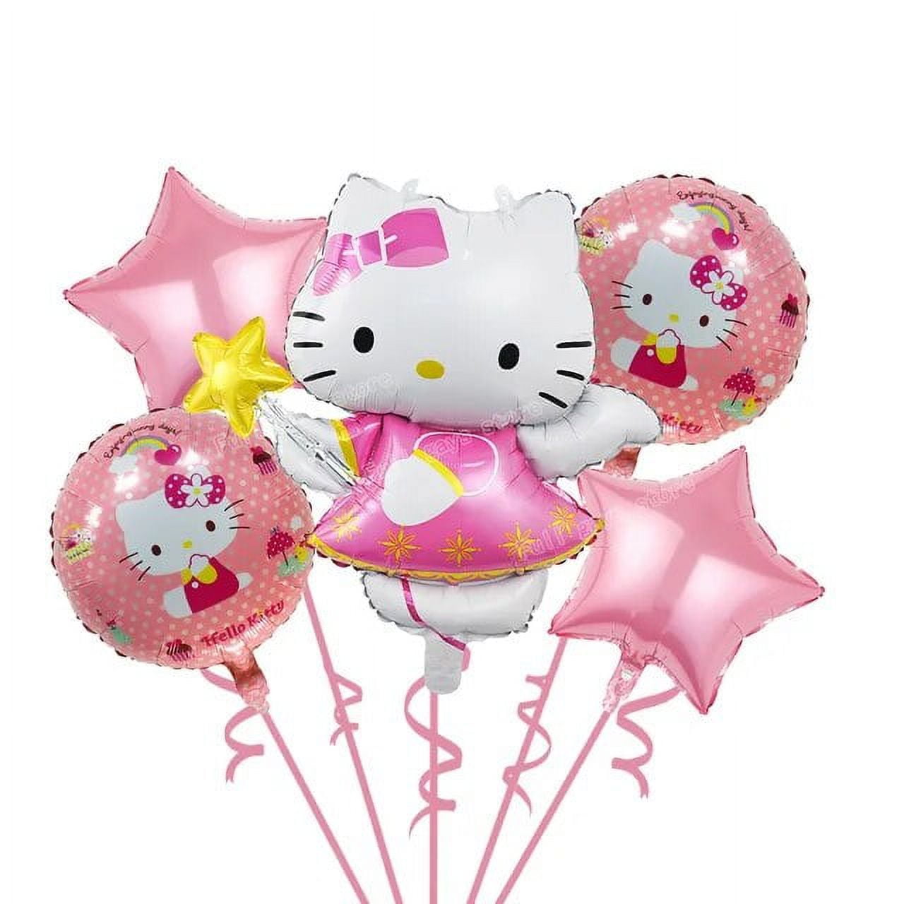 Hello Kitty Balloons Set Girl‘s Birthday Party Decoration Toy Aluminum ...