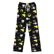 AXXUR Hello Kitty Batman Pajamas Pants Women Autumn Winter Warm Flannel Lounge Sleep Bottoms Pajama Pants Halloween Christmas M