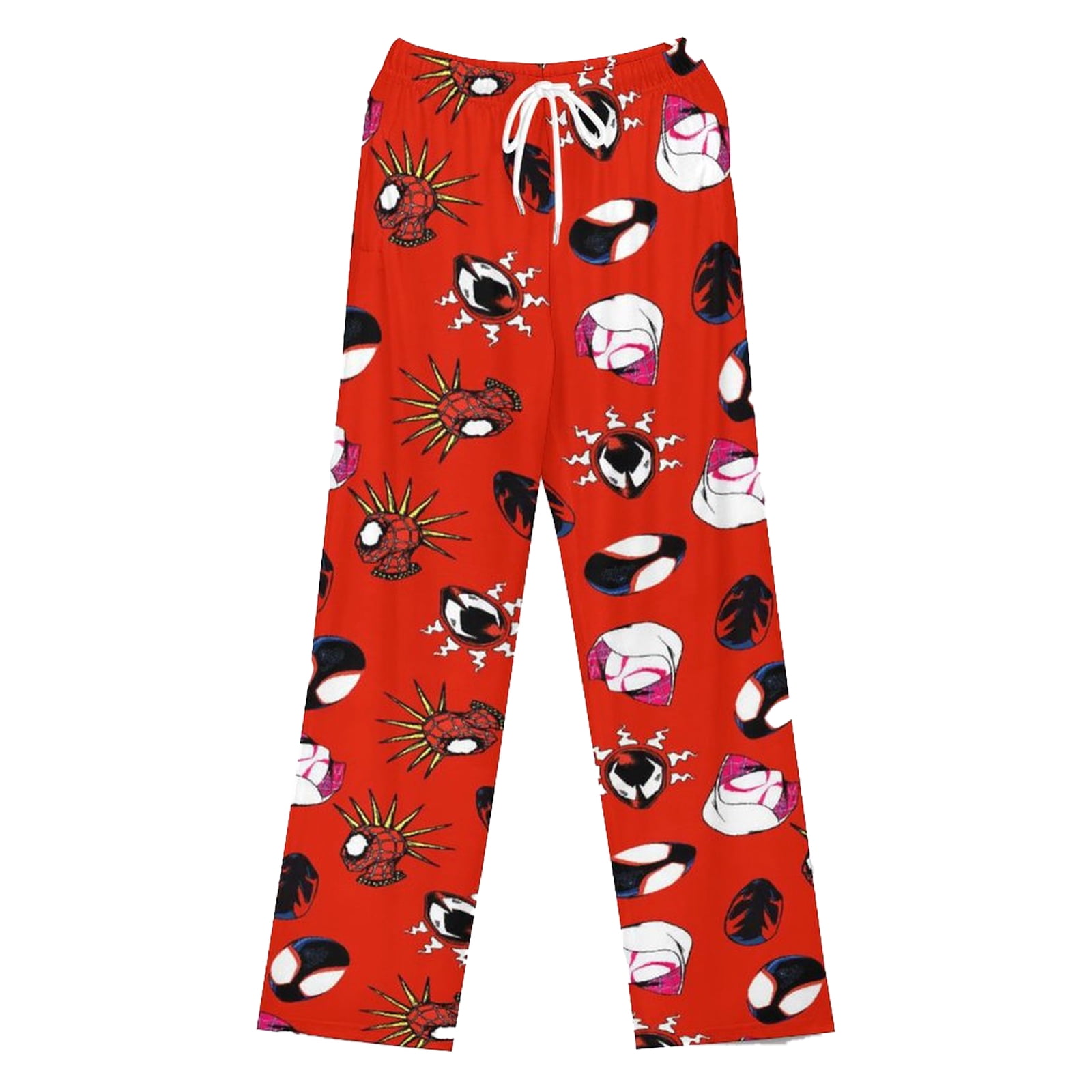 Hello Kitty Batman Pajamas Pants Women Autumn Winter Warm Flannel