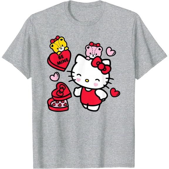 Hello Kitty Be Mine Candy Gifts Valentine's DTG Print Unisex T-Shirt