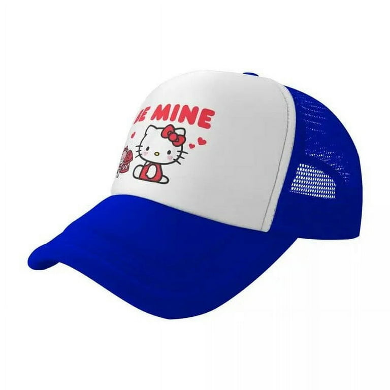 Hello Kitty Be Mine Valentine Mesh Baseball Cap Adult Outdoor Hats Adjustable Snapback Caps Golf Hats Summer Trucker Caps QY Walmart