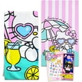 thumbnail image 1 of Hello Kitty Beach Towel for Girls - Bundle with Hello Kitty Microfiber Towel Plus Temporary Tattoos and More | Hello Kitty Pool and Bathroom Set for Kids, 1 of 1