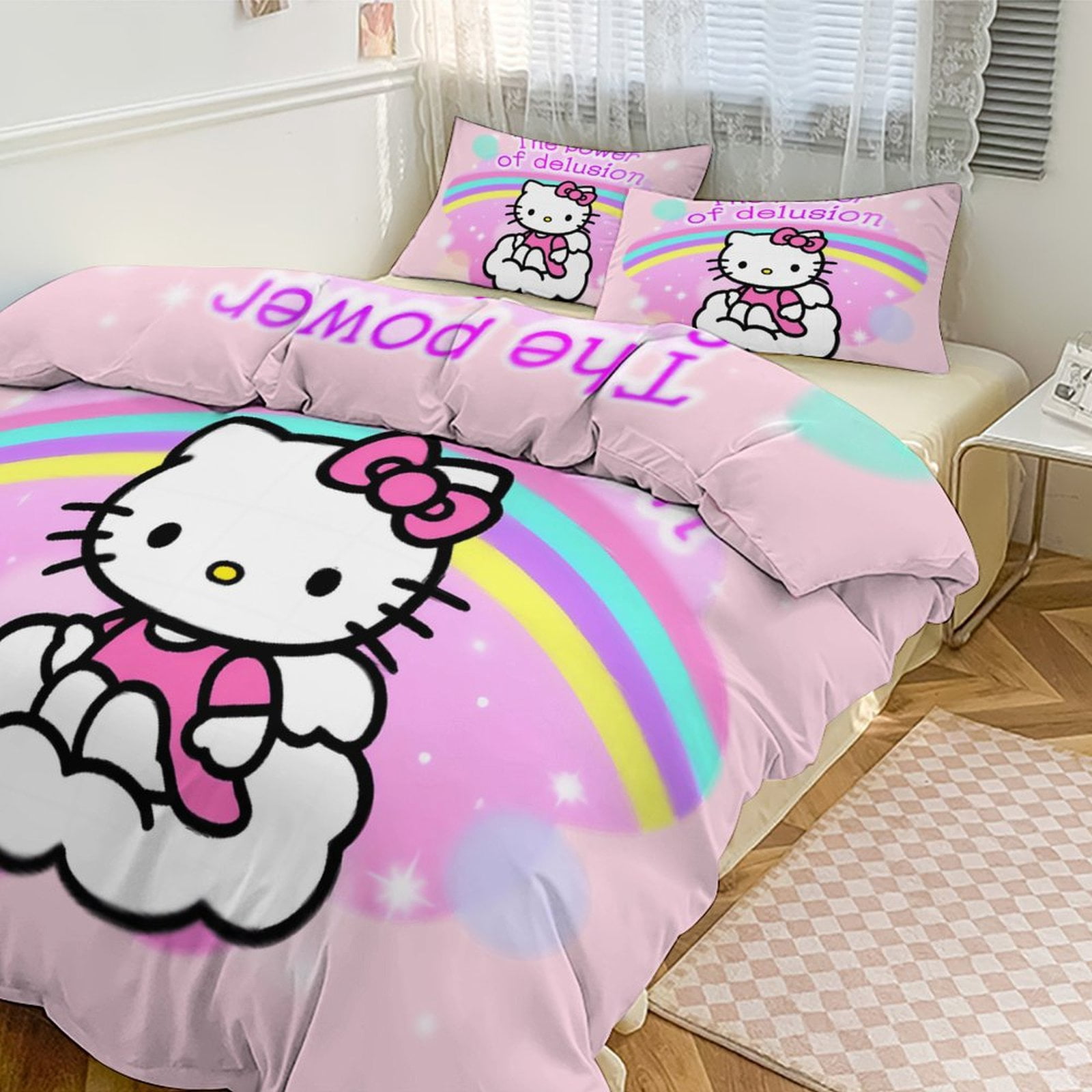 Hello Kitty Bedding Set for Kids Hello Kitty Merch for Women Girls Full ...