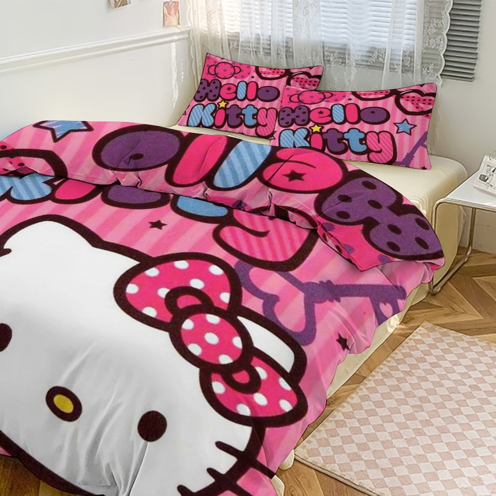 Hello Kitty Bedding Set for Kids Hello Kitty Merch for Women Girls King Size Bedding Sets ...