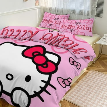 Hello Kitty Bedding Set for Kids Hello Kitty Merch for Women Girls Queen Size Bedding Sets