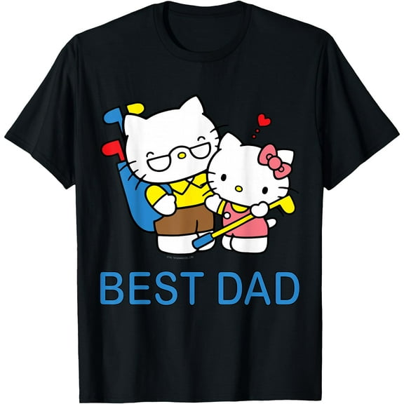 Hello Kitty Best Dad Father's Day DTG Print Unisex T-Shirt