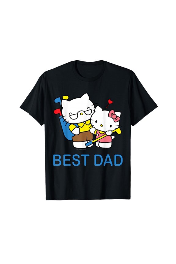 Hello Kitty Best Dad Father's Day Tee Shirt T-Shirt