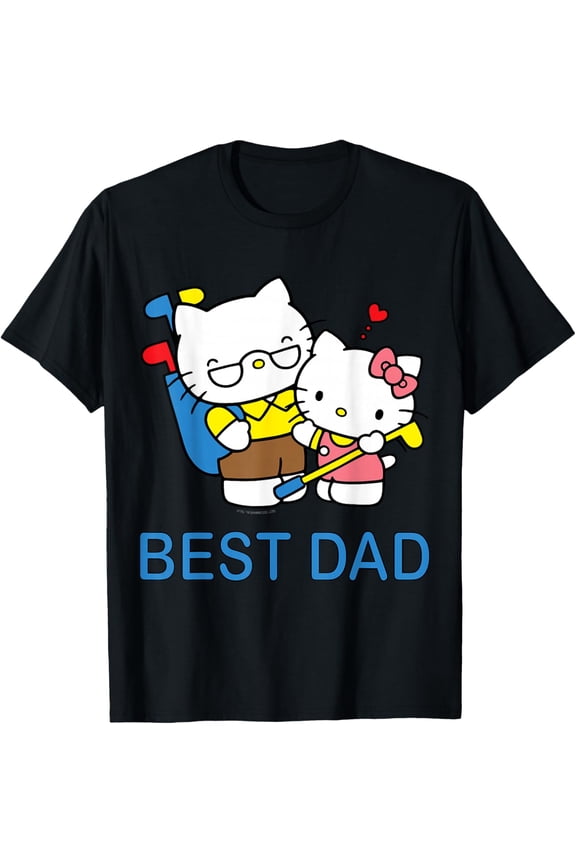 Hello Kitty Best Dad Father's Day Unisex T-Shirt, Family Shirt, Father and Daughter T-Shirt