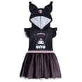 thumbnail image 1 of Hello Kitty Big Girls' Cosplay Hooded Tutu Dress Kuromi Jet Black Pink, 1 of 5